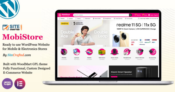 Mobistore - Ready to use WordPress Website for Mobile & Electronics Stores - by SiteCrafted